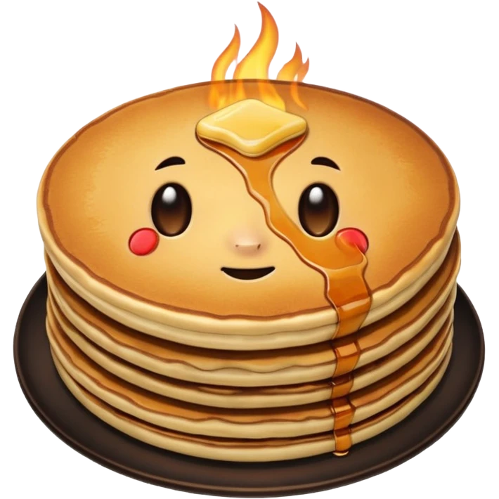 burned pancake emoji