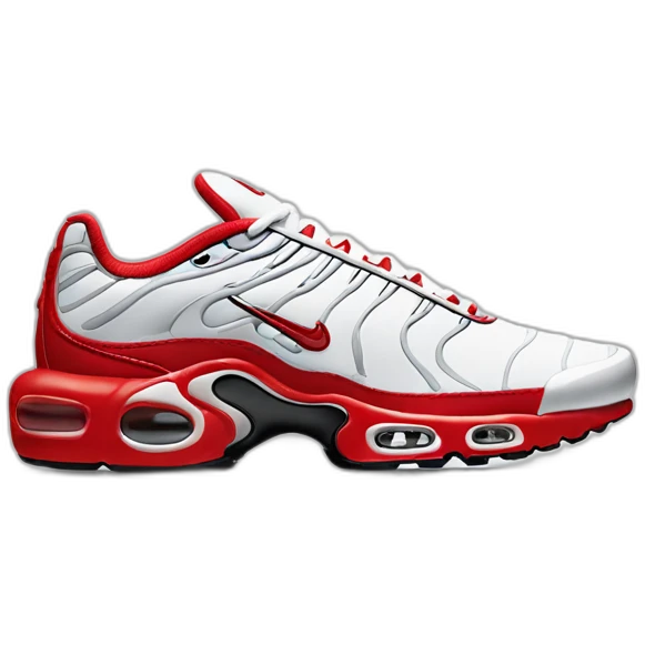 Nike air Max plus White and red emoji