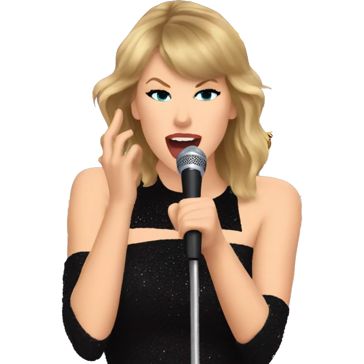 Taylor swift singing on a stage emoji