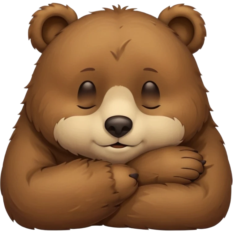 Cute sleepy bear emoji