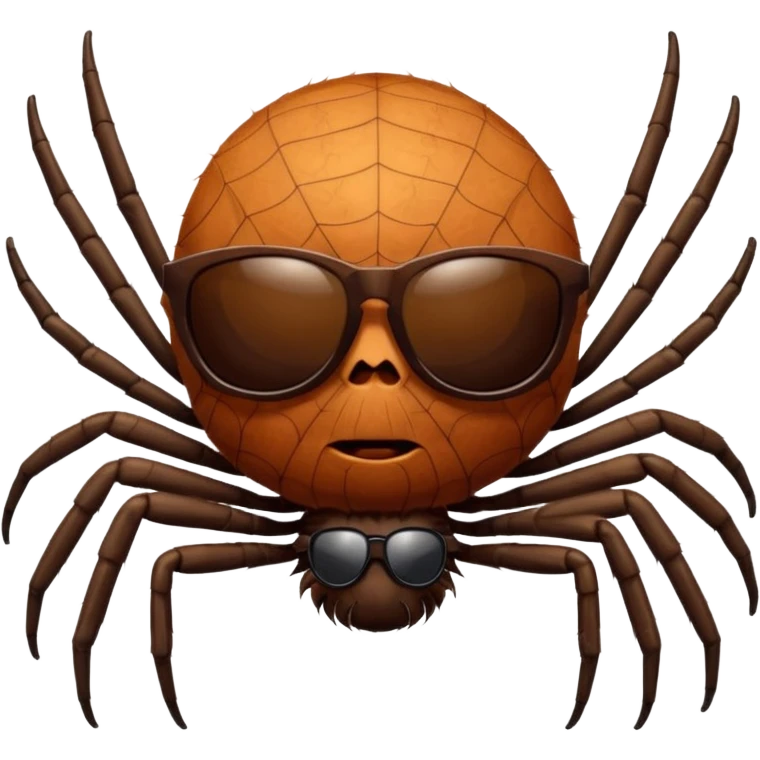 Spider with sunglasses chilling in the kitchen emoji