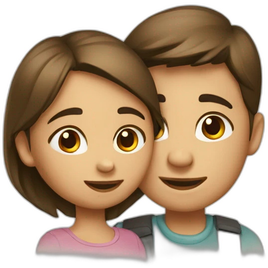deux enfants une fille et un garçon emoji