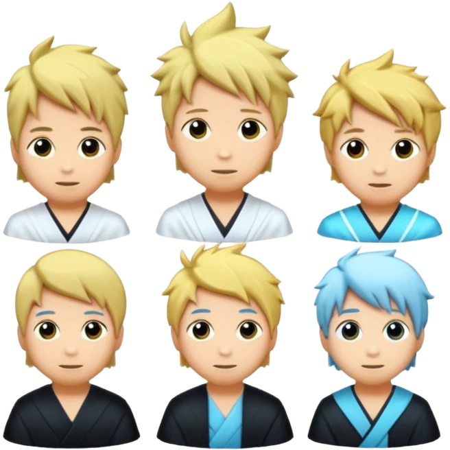 luzes japonesas roxas e ciano emoji