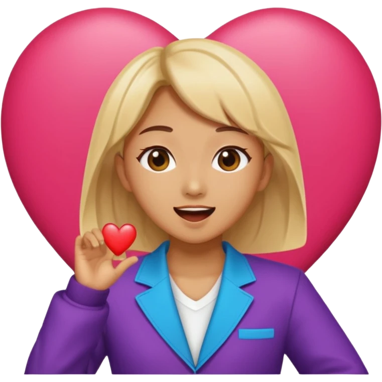 heart with K-pop idol on stage emoji