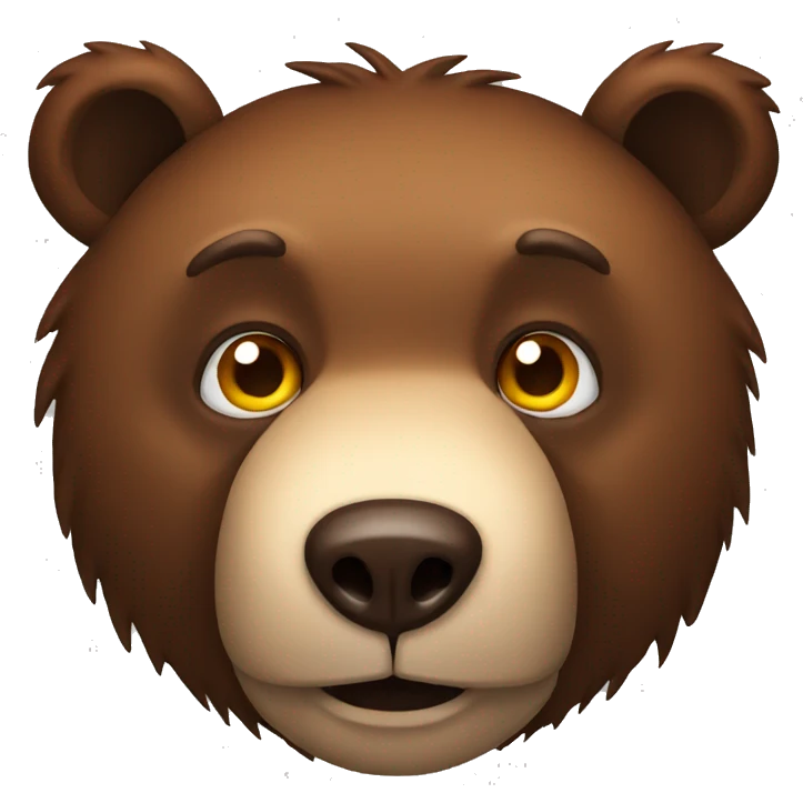 Scary brown bear side emoji