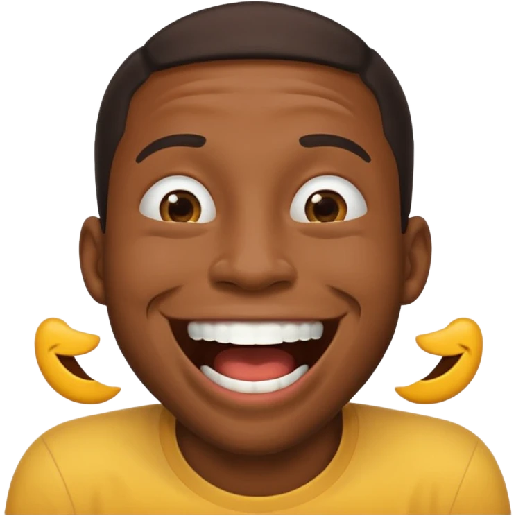 joy emoji laughing covering mouth black man emoji