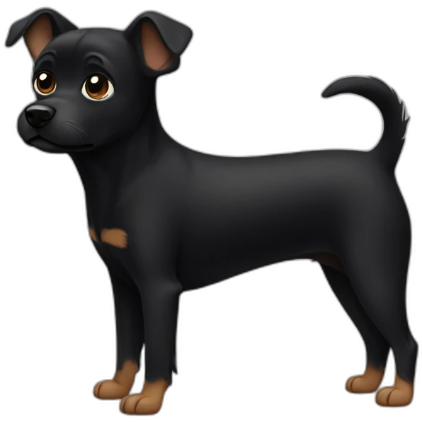 small black dog emoji