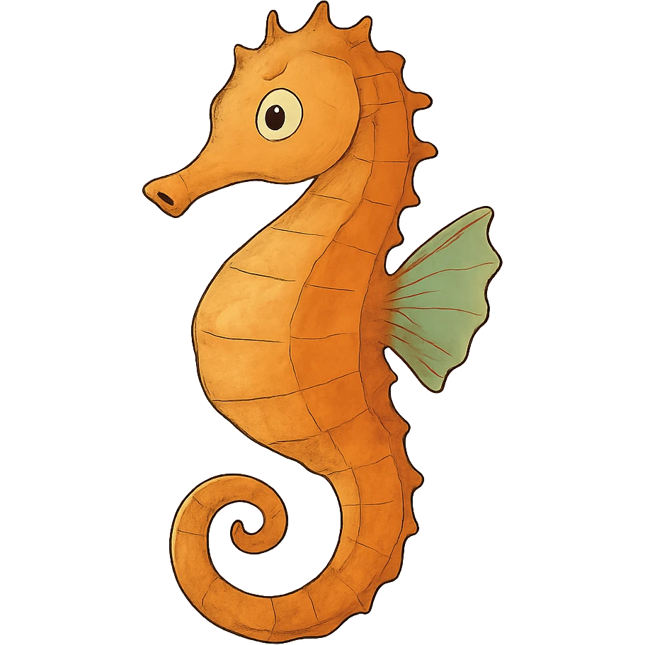ghibli style seahorse emoji