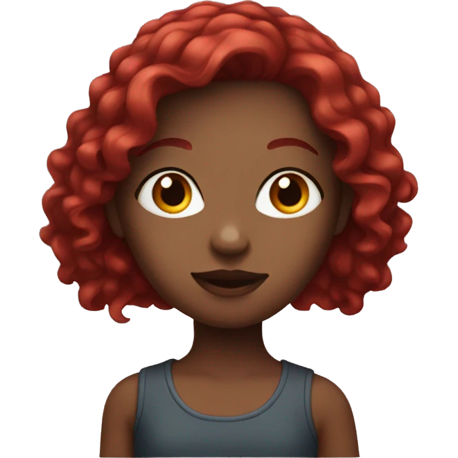 girl with dark red hair emoji