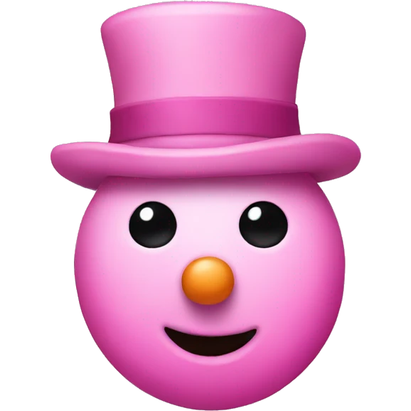Pink snowman emoji