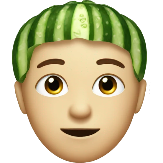 Face with cucumber emoji