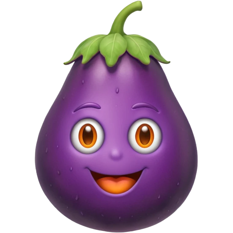 Crazy eggplant with crazy peach emoji