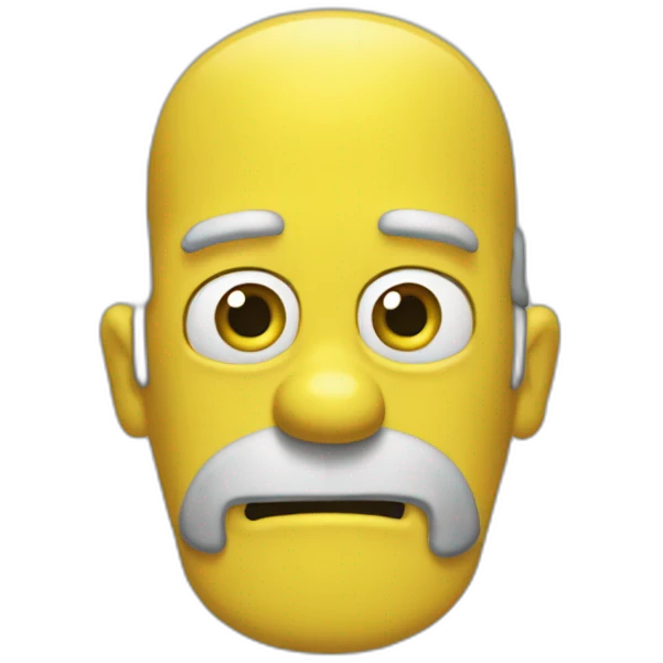 Homer simpsone est choqué emoji