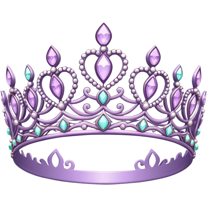 Pastel purple tiara emoji