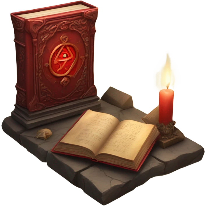 red magical book necromancer emoji