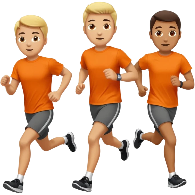 charity run with orange tshirt emoji