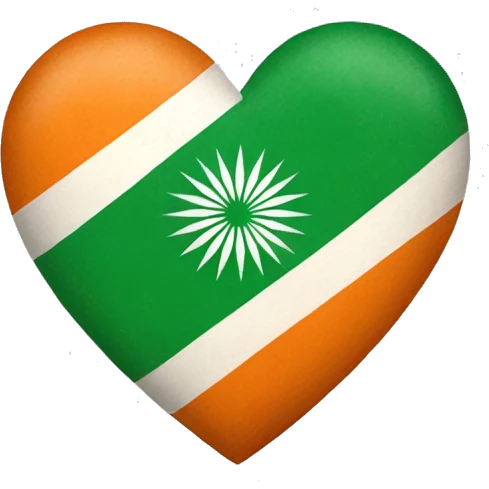 indian flag in heart emoji