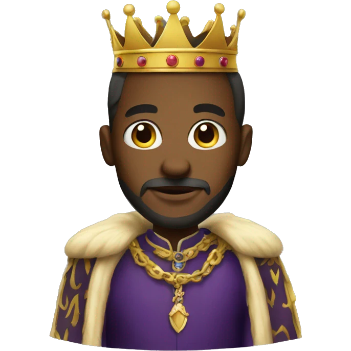 king in royal attire
 emoji