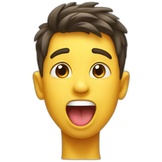 boy head tongue out emoji