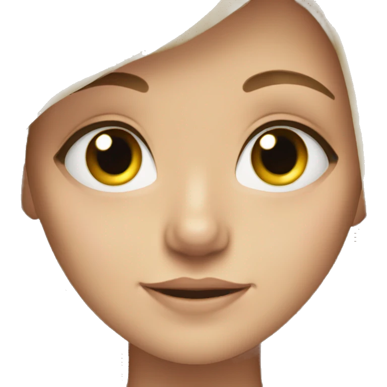 girl with a long blonde hair and grey eyes emoji