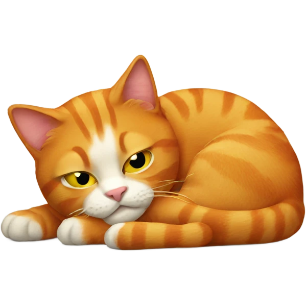 Drunk ginger cat emoji