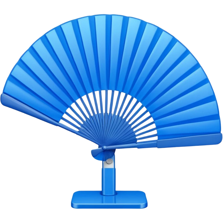 blue fan emoji