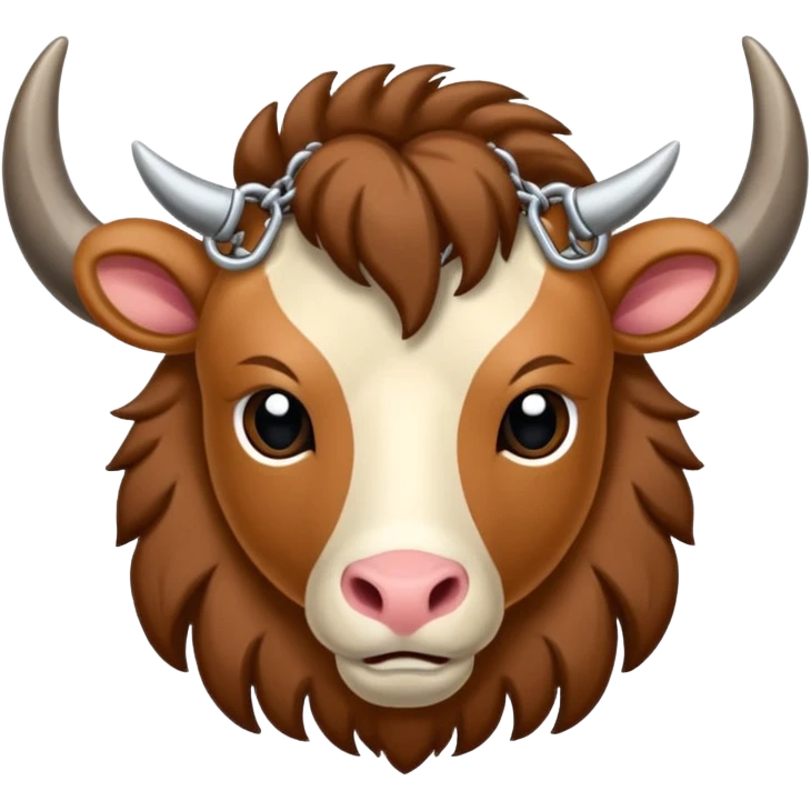 Una cabra macho con cadenas adiamantadas  emoji