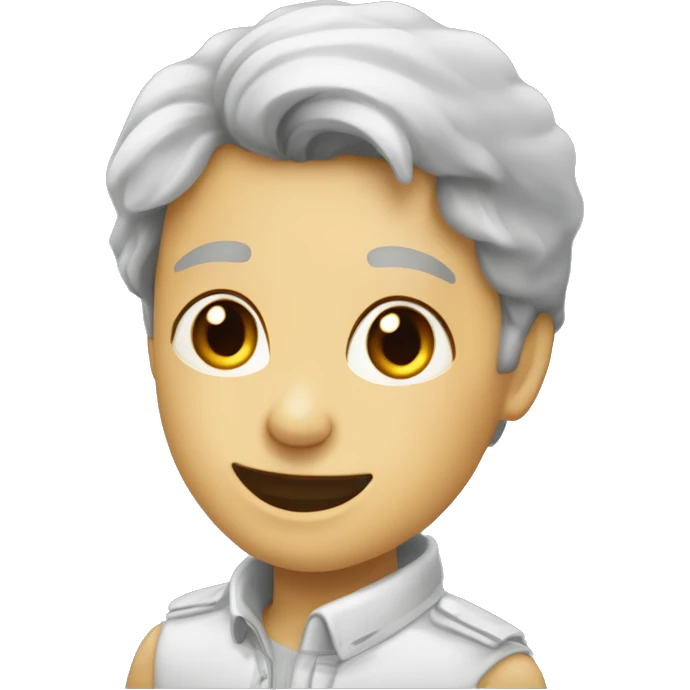 Девушка с прямыми длинными каштановыми волосами emoji
