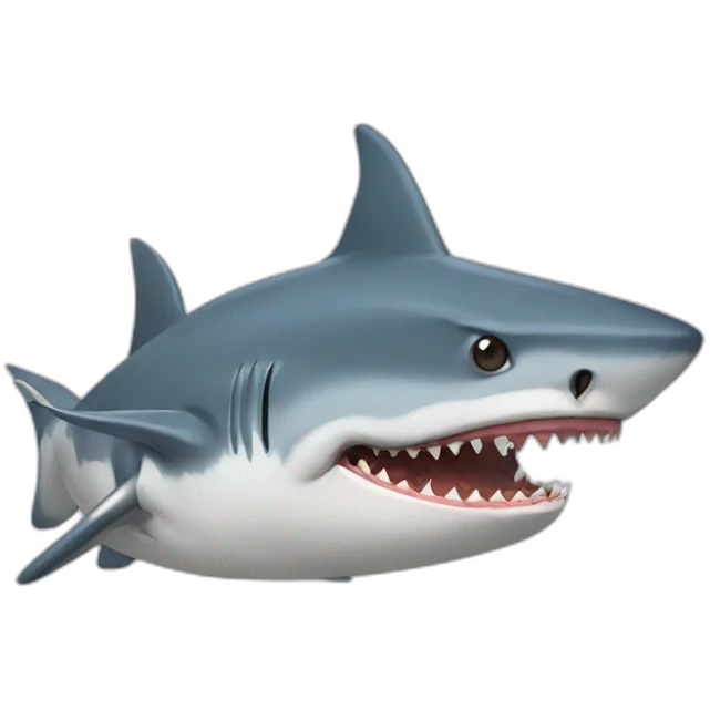 Shark eating cat emoji
