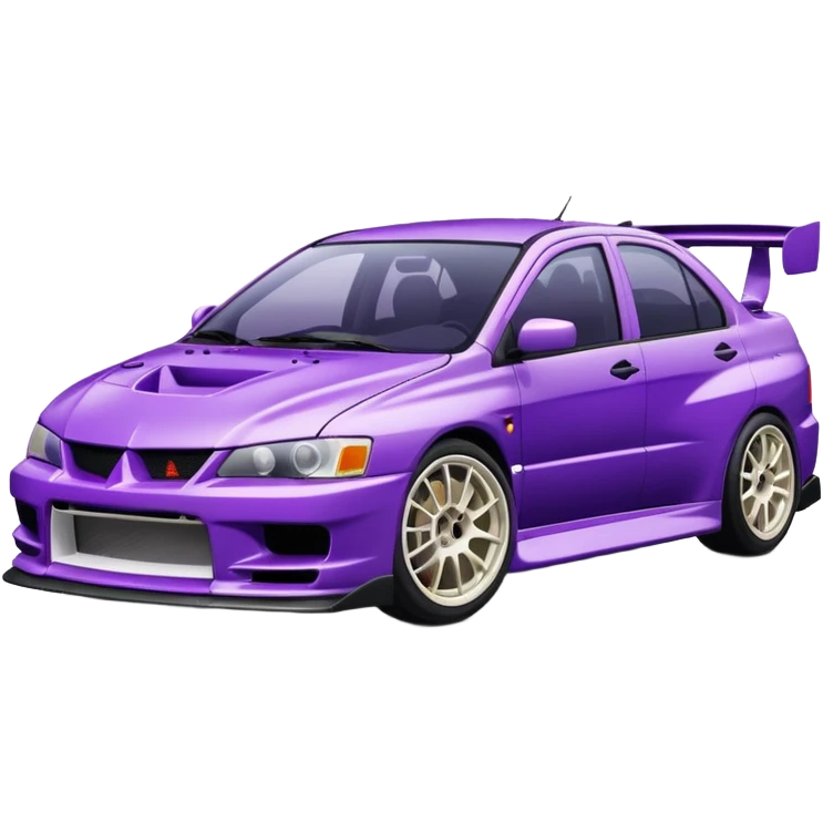 Mitsubishi lancer Evo viii purple and half white  emoji