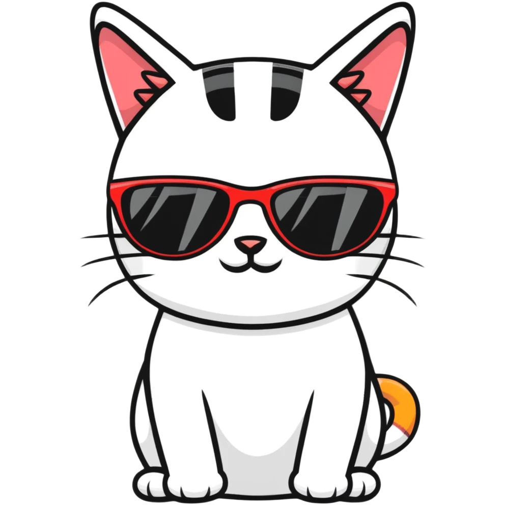 Cat with sunglasses emoji