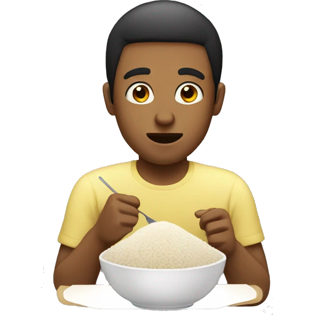 dude eat rice emoji