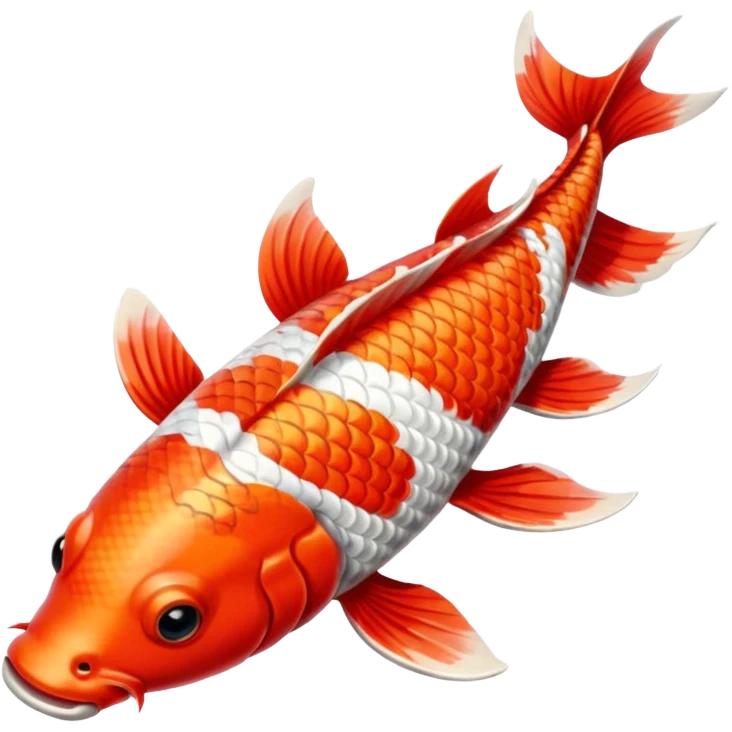 red white long Koi fish emoji