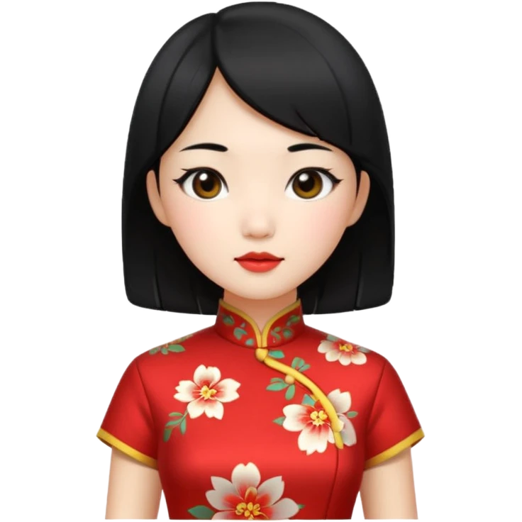 cheongsam girl, korean emoji