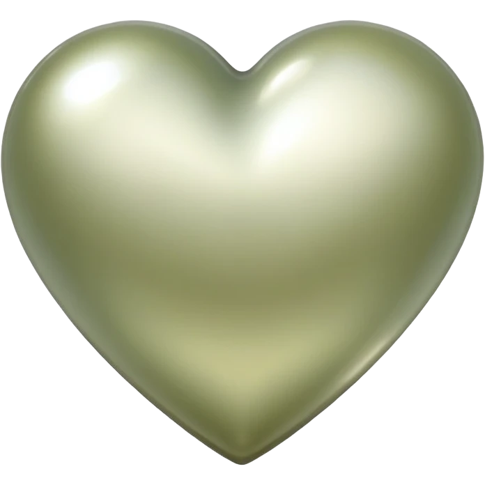 Pearl pale olive Transparent Heart emoji