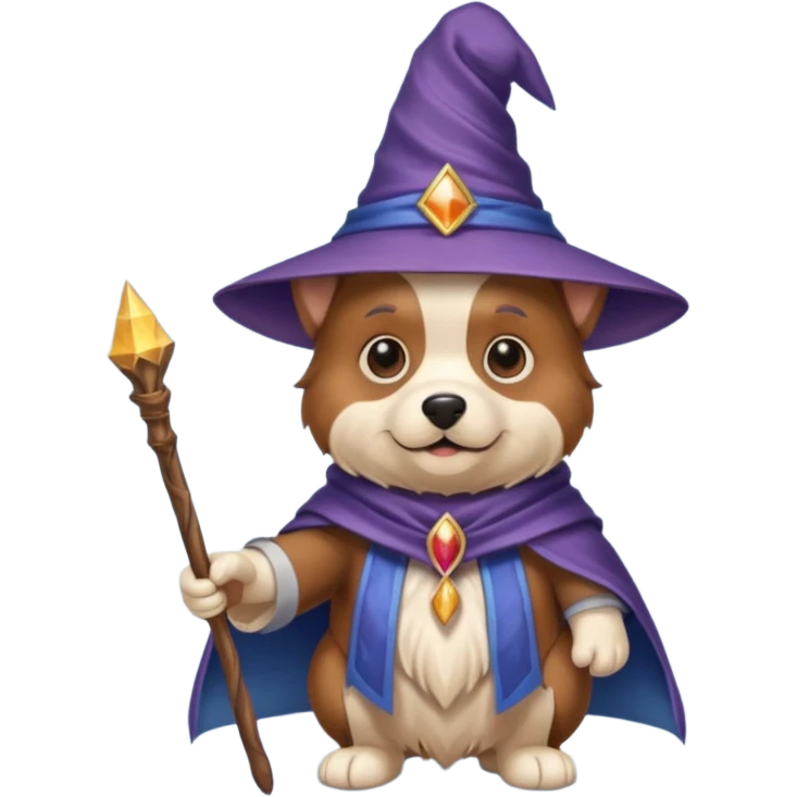 Dog wizard emoji
