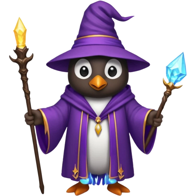 Penguin Wizard emoji