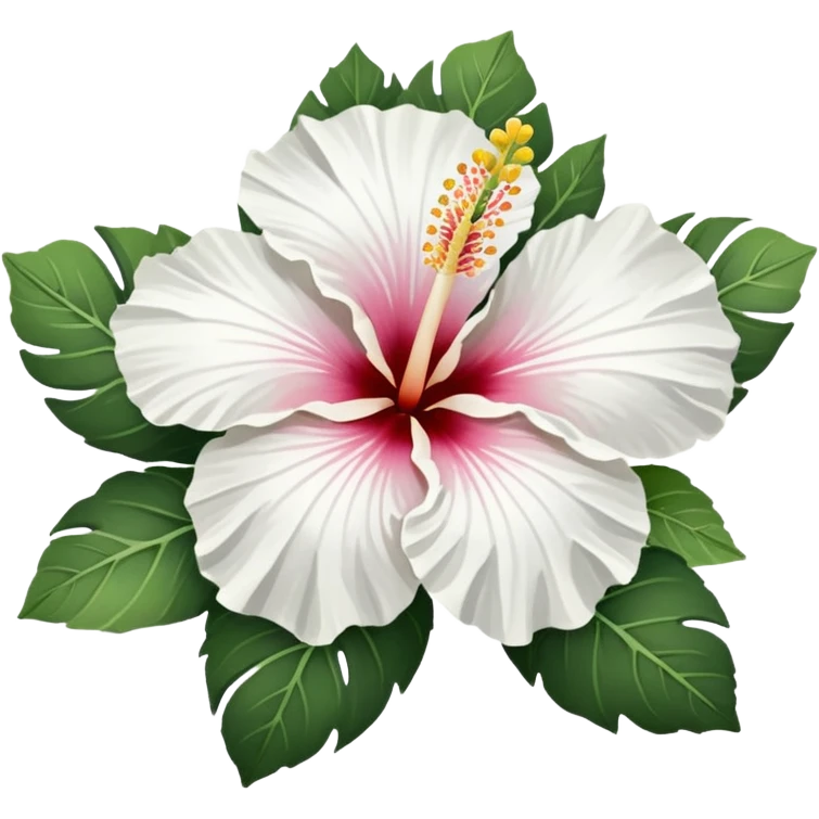 white hibiscus emoji