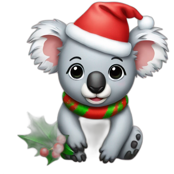 christmas koala emoji