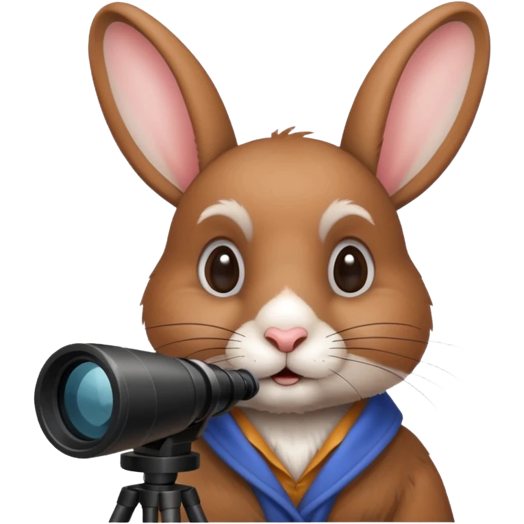 rabbit use to see telescope emoji