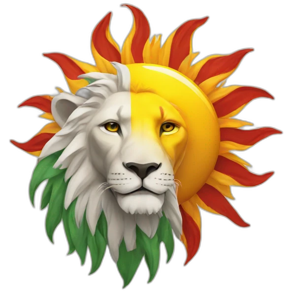Flag Sun and lion emoji