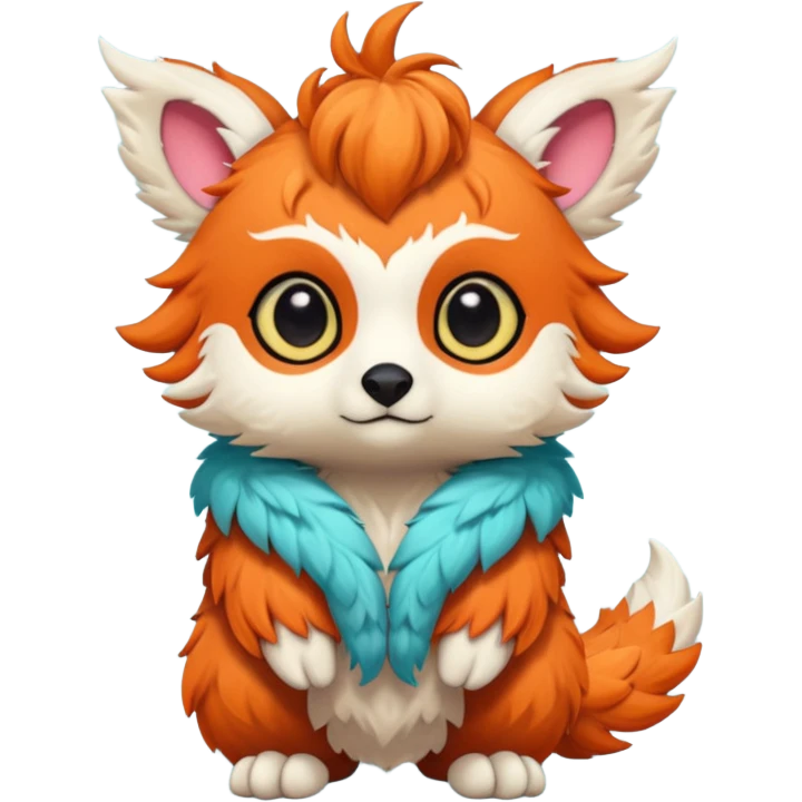 Cool cute fantasy Fionbri-Vernid-creature by griffsnuff & LiLaiRa & Falvie full body emoji