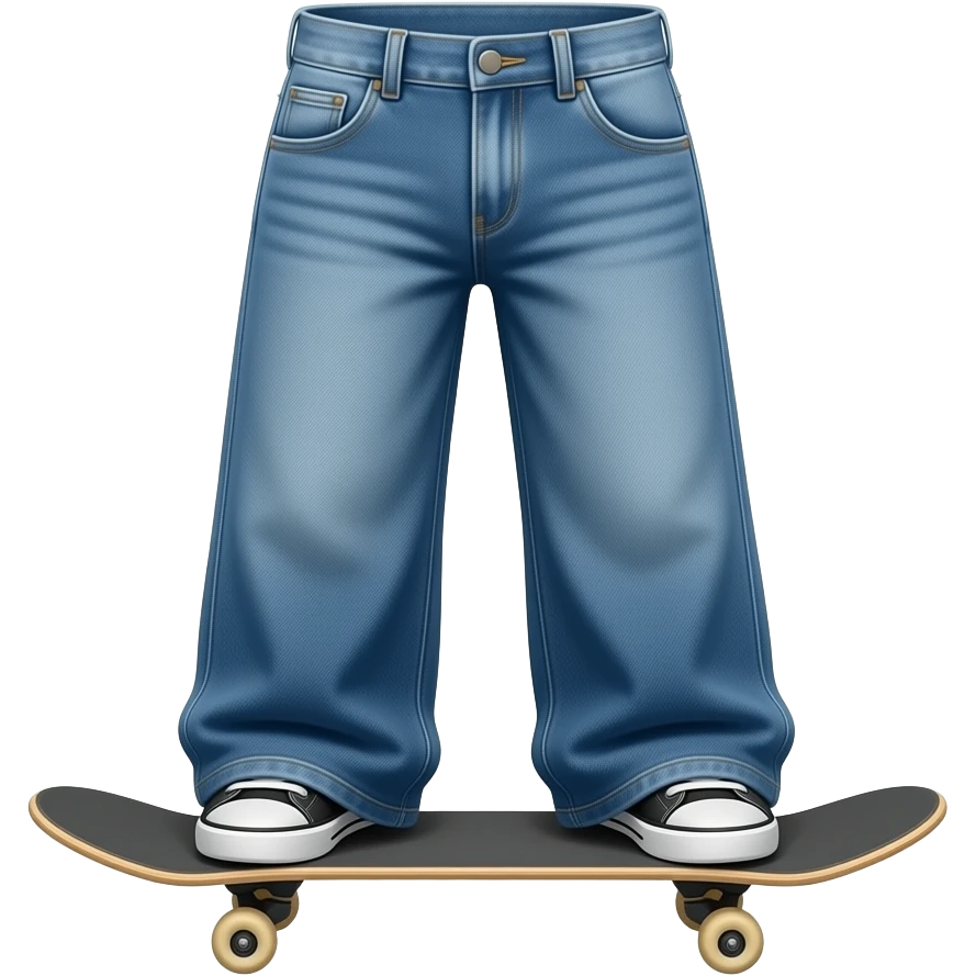 skater con pantalón ancho emoji