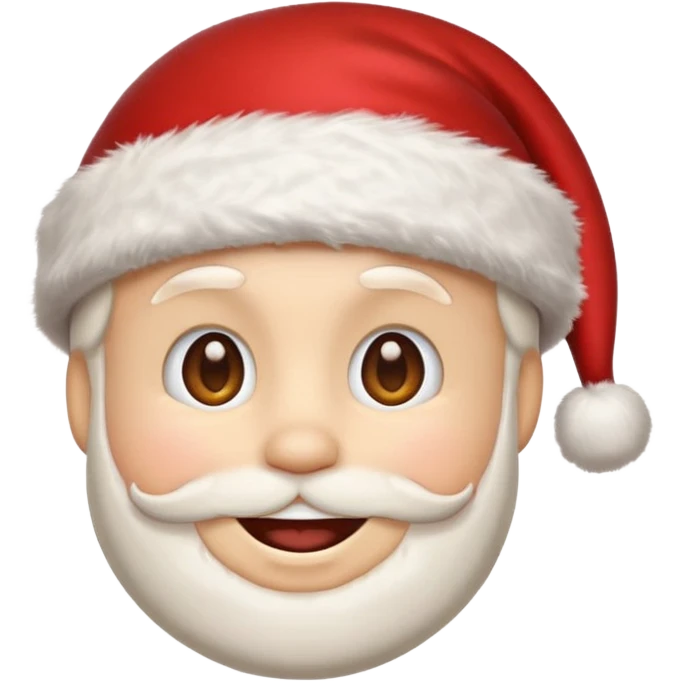 Smiling emoji with santa hat on emoji