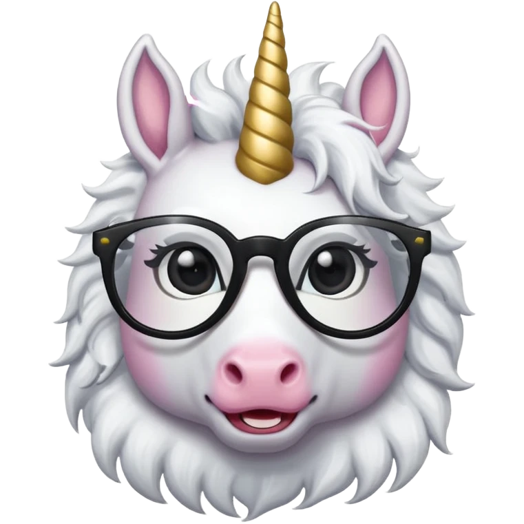 unicorn with black glasses emoji