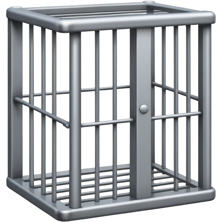 If there was a jail cell emoji in iOS, how would you design and iOS style emoji. Create an jail cell emoji with no prisoner. emoji