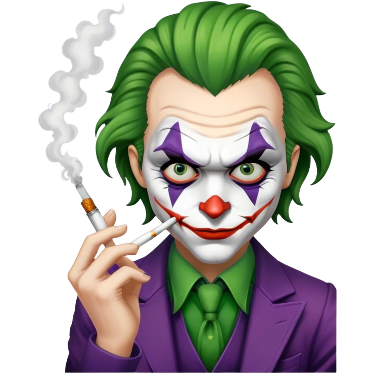 The Joker smokin weed emoji