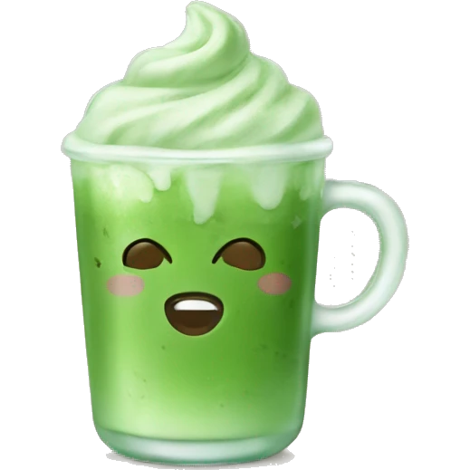 iced matcha latte emoji
