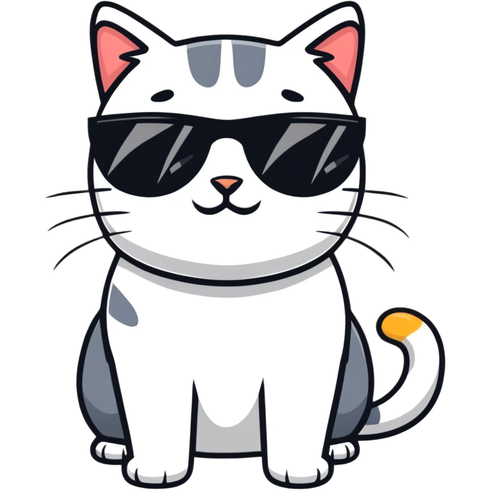 Cat with sunglasses emoji