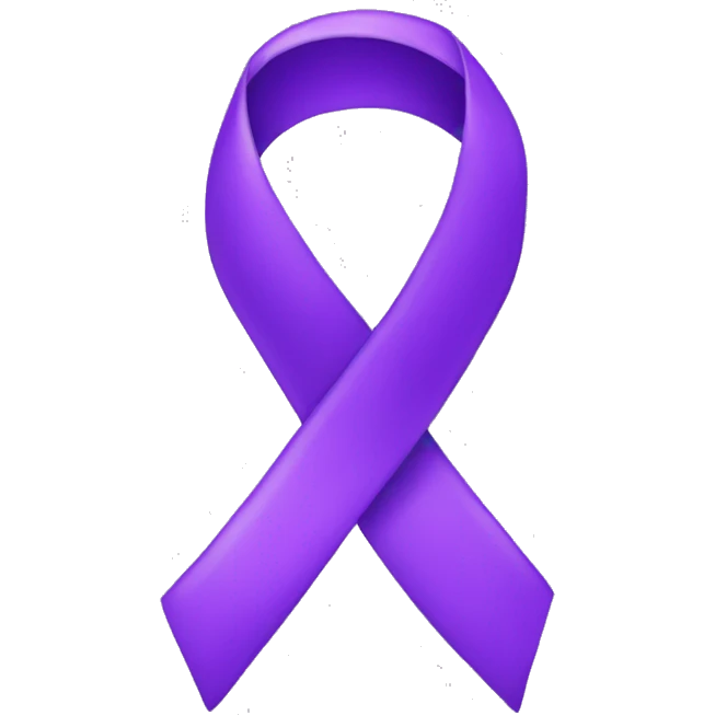 purple ribbon emoji